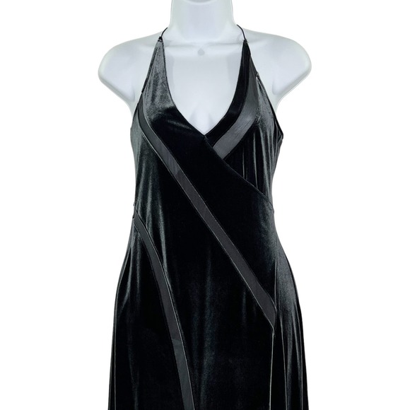 Free People XS Womens Spliced Velvet Maxi Slip Dress Graphite - Picture 4 of 10